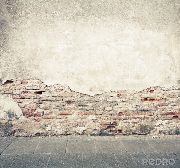 Sticker  Vieux mur dans une rue