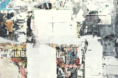 Sticker  Vieux, urbain, rue, billboard, déchiré, affiches ...