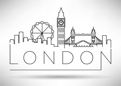 Sticker  Ville de Londres Skyline Minimal design