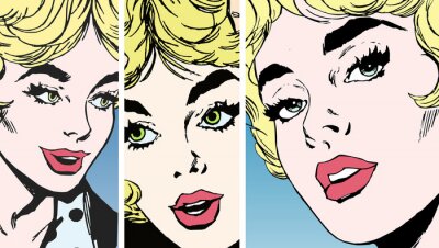 Sticker  Visage d'une jeune femme avec de beaux yeux