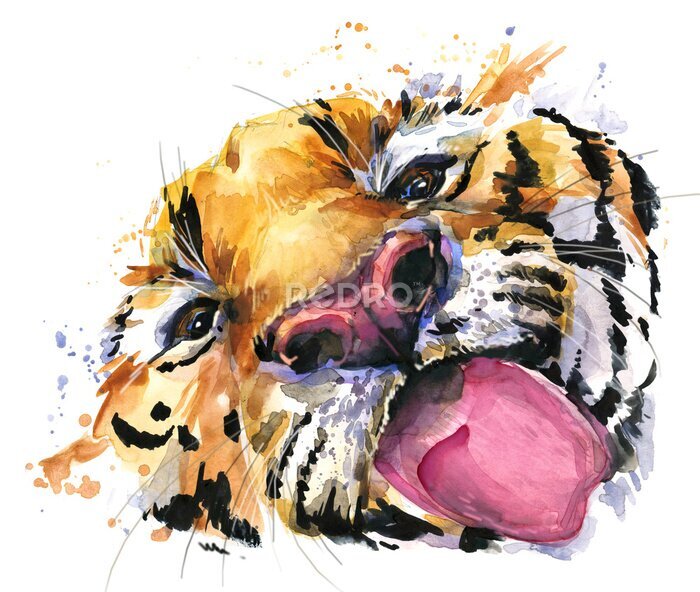 Sticker  Visage de tigre
