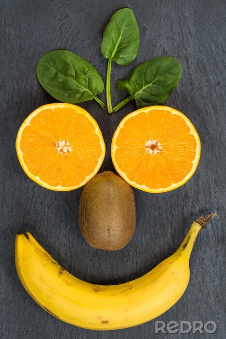Sticker  Visage souriant banane