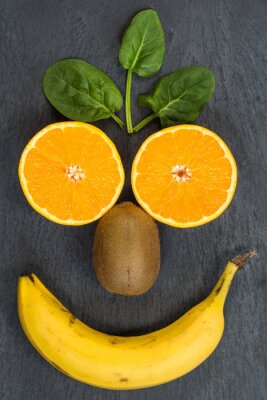 Sticker  Visage souriant banane