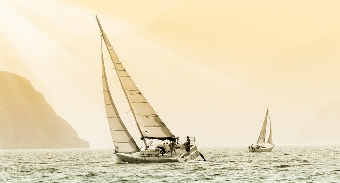 Sticker  Voiliers sur la côte