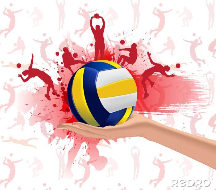 Sticker  Volley-ball de conception de fond
