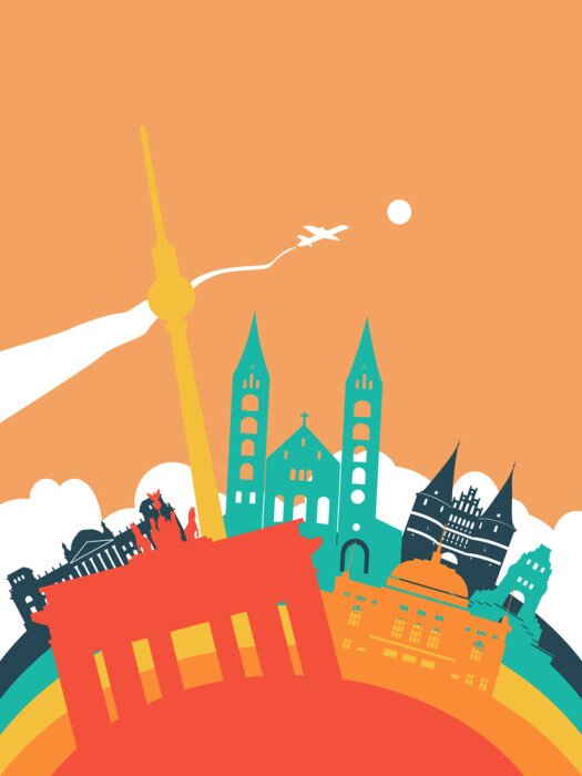 Sticker  Voyage Allemagne paysage historique mondial