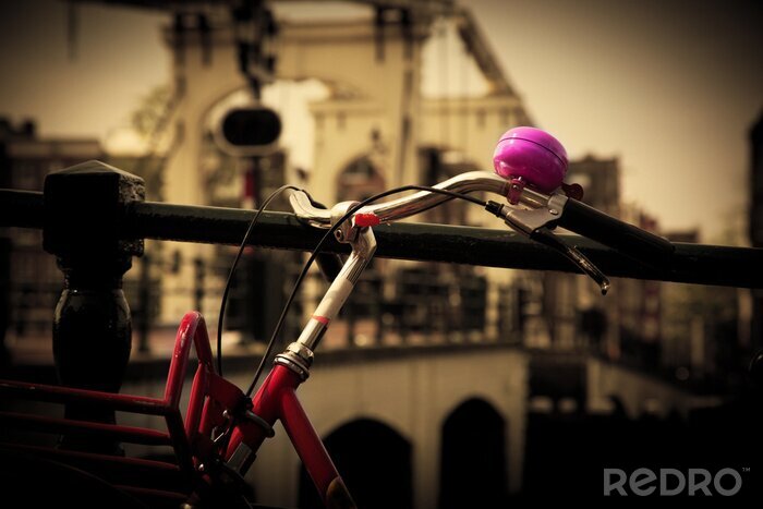 Sticker  Vue à vélo d'Amsterdam