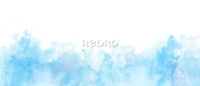 Sticker  Watercolor border isolated on white, artistic background