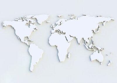 Weltkarte 3D - carte du monde en 3D