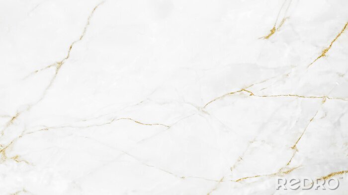 Sticker  White and gold marble texture background design for your creative design	