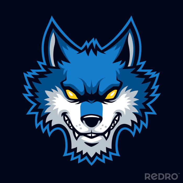 Sticker  Wolves sign and symbol logo vector