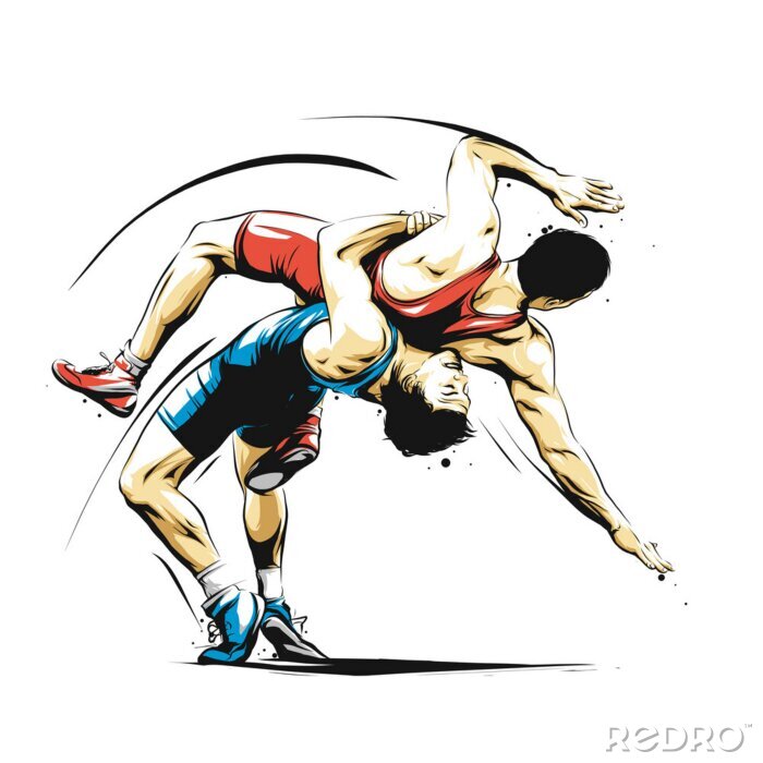 Sticker  Wrestling dessin