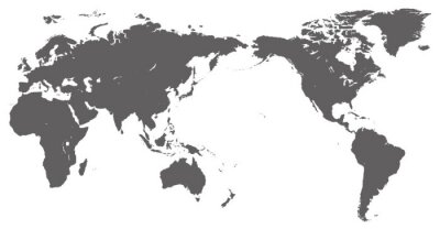 Sticker  世界 地 図 - carte du monde -