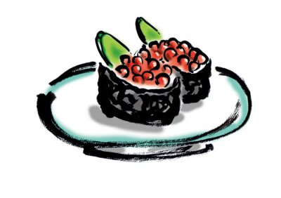 Sticker  い くら軍艦巻き