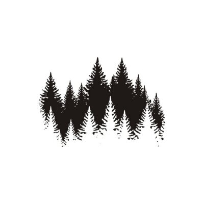 Sticker  Силуэт леса