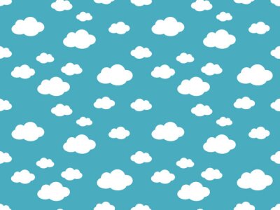 Papier peint à motif  Modèle de nuages ​​mignon. Vecteur sans fin.