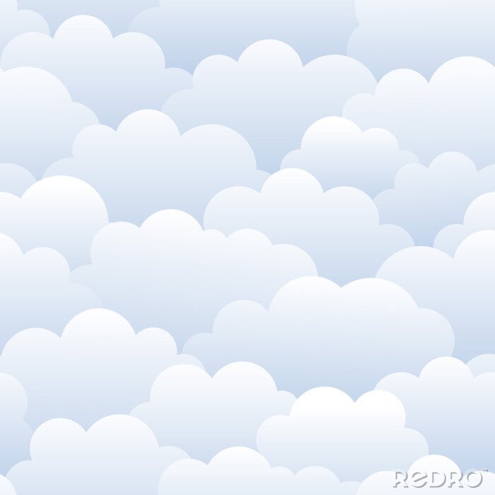 Sticker  Nuages ​​bleus