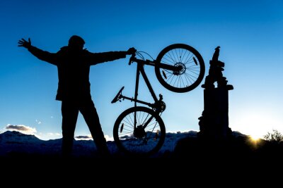 Sticker  Zirveye bisikletle ulaşmak