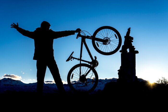 Sticker  Zirveye bisikletle ulaşmak