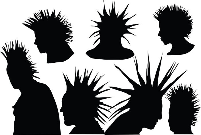 Tableau  70-80 coiffure punk rock, la culture urbaine