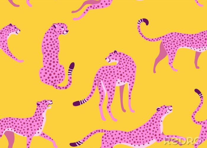 Tableau  Abstract leopard pattern. Vector seamless texture. Trendy Illustration.
