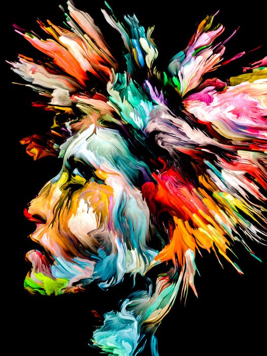 Tableau  Abstract Portrait of Young Lady