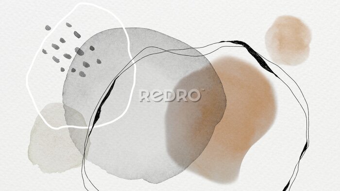 Tableau  Abstraction aquarelle beige