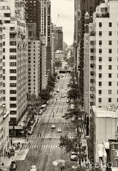 Tableau  Aérien, vue, 59ème, 60ème, rue, Manhattan