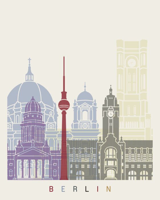 Tableau  Affiche d'horizon de Berlín