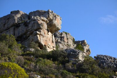 Tableau  affleurement de roche de montagne