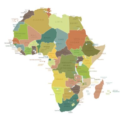 Afrique-map.Layers très détaillées utilisée.