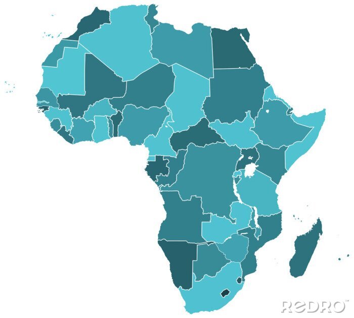 Tableau  Afrique silhouette carte
