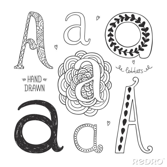 Tableau  Alphabet drawn Vector main
