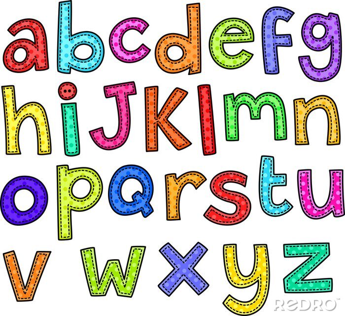 Tableau  Alphabet écrit dans le style de point de main