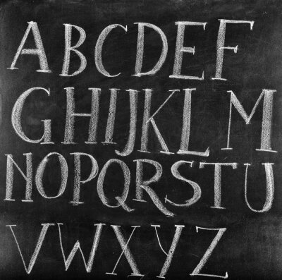 Tableau  Alphabet sur tableau noir