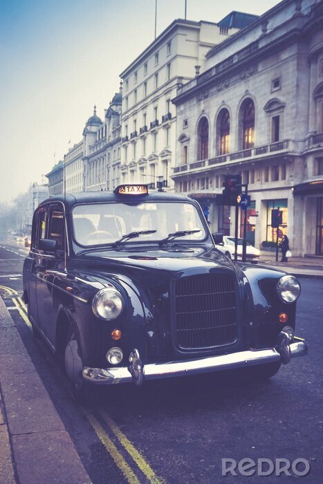 Tableau  altes taxi à Londres