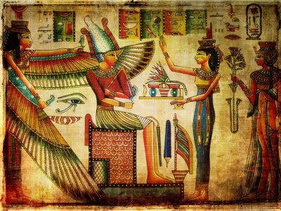 Tableau  ancien papyrus égyptien