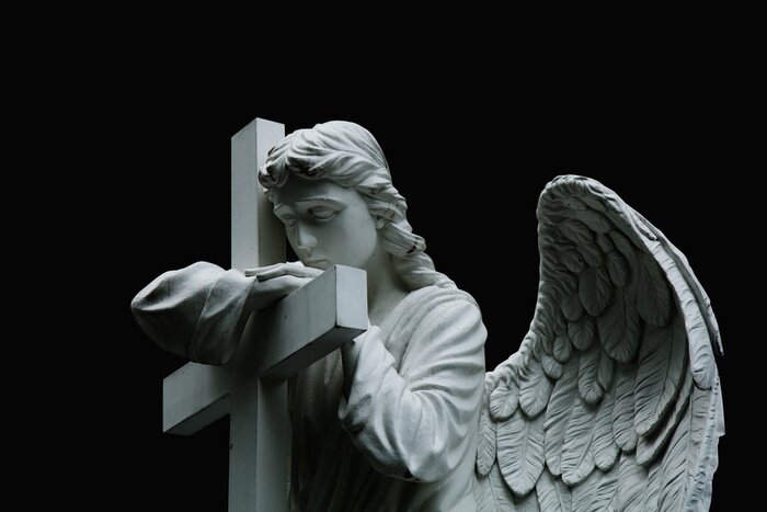 Tableau  Ange gardien avec une croix