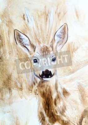 Tableau  Animal aquarelle de la forêt
