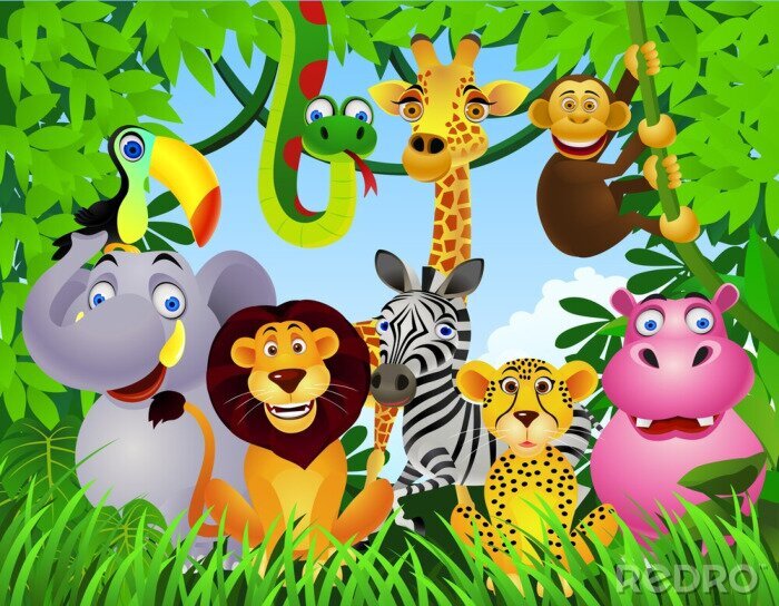 Tableau  Animaux de la jungle