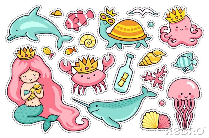 Tableau  Animaux marins Kawaii