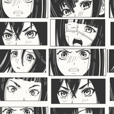 Tableau  Anime avec les yeux d'une fille