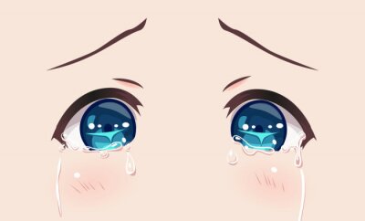 Tableau  Anime et yeux qui pleurent
