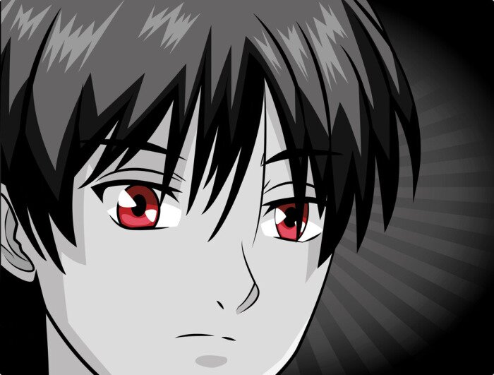 Tableau  Anime manga et un jeune homme