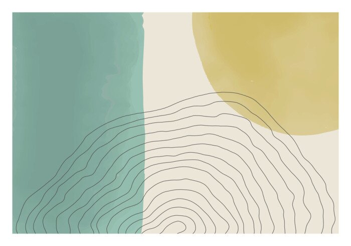 Tableau  Aquarelle abstraite avec verdure