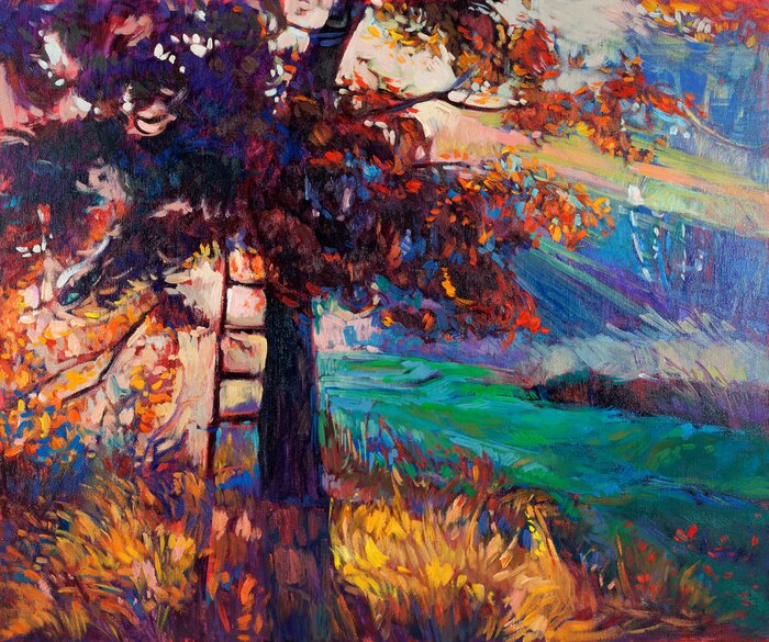 Tableau  Arbres colorés dans la peinture