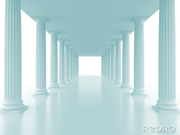 Tableau  Architecture ancienne sur fond blanc