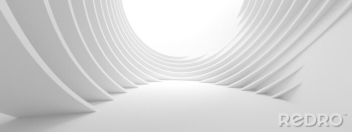 Tableau  Architecture blanche 3d futuriste