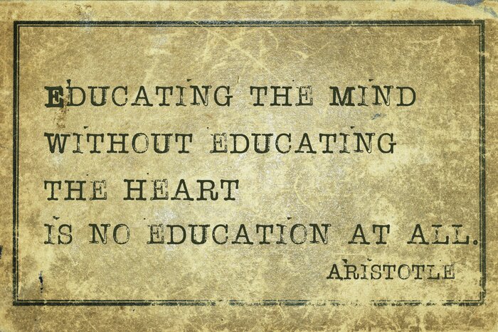 Tableau  Aristote sur l'éducation