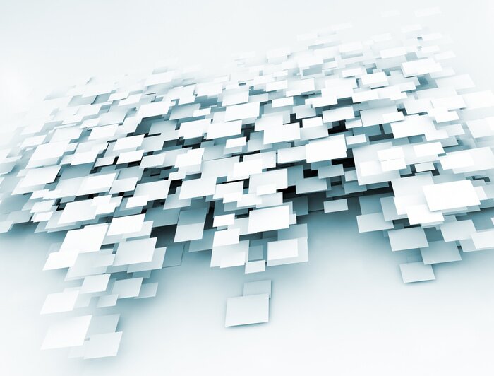 Tableau  Arrière-plan 3D carrés